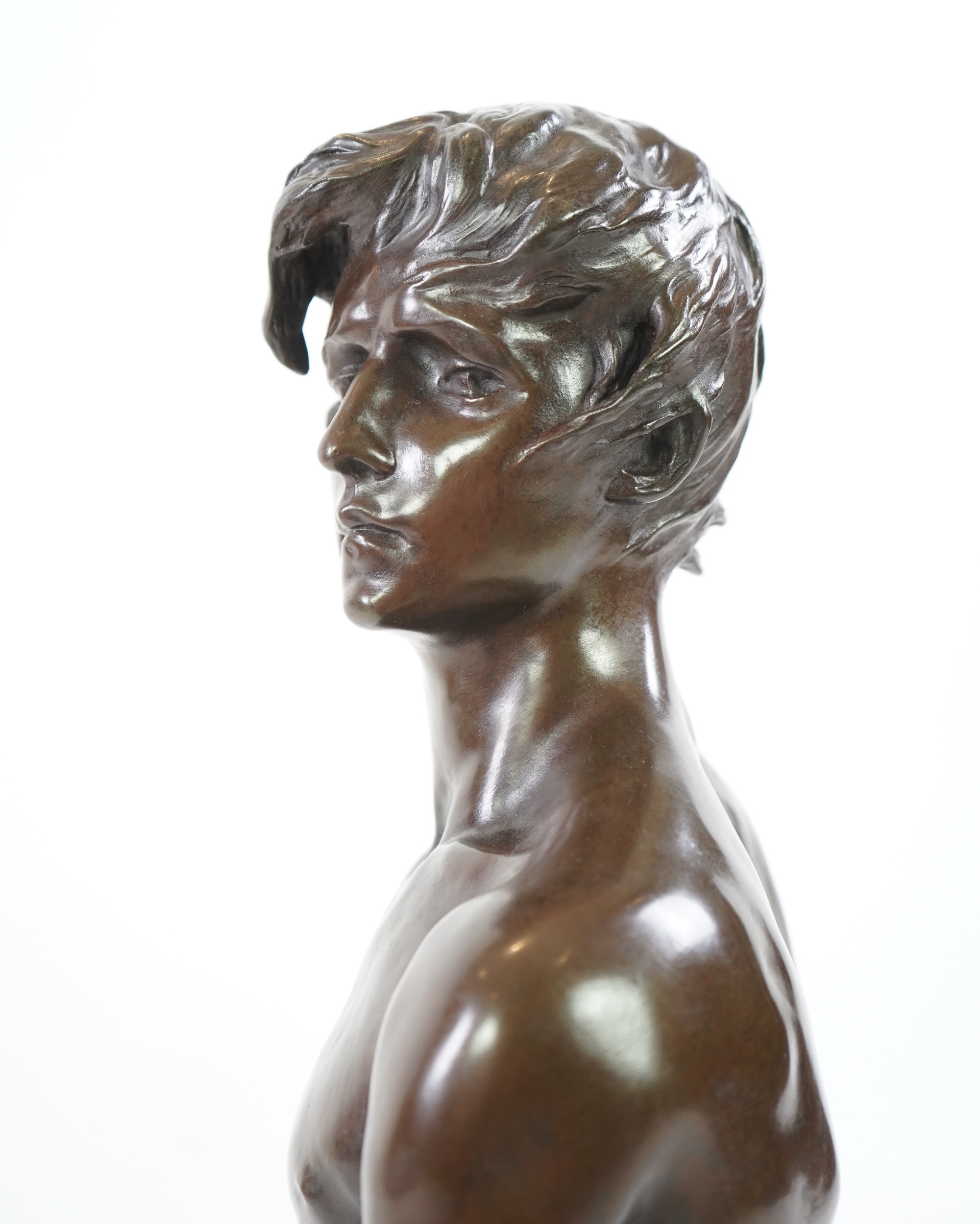 François-Raoul Larche, (1860-1912). 'Vingt Ans', a large patinated bronze figure